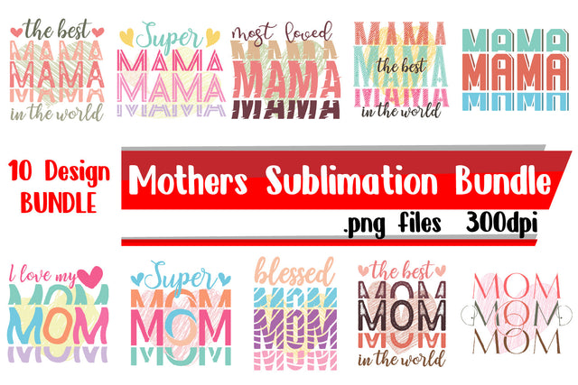 Mothers Day Sublimation Bundle 2 PNG Files Sublimation zafrans studio 