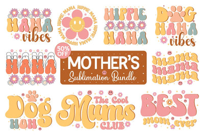 Mother's Day Sublimation Bundle, Mother's Day Retro Bundle Sublimation designmaster24 