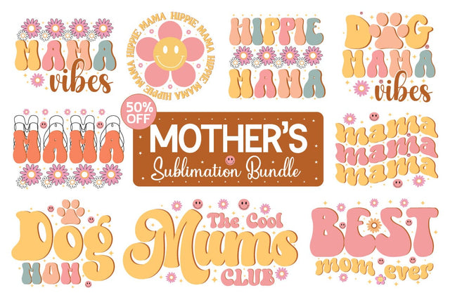 Mother's Day Sublimation Bundle, Mother's Day Retro Bundle Sublimation designmaster24 