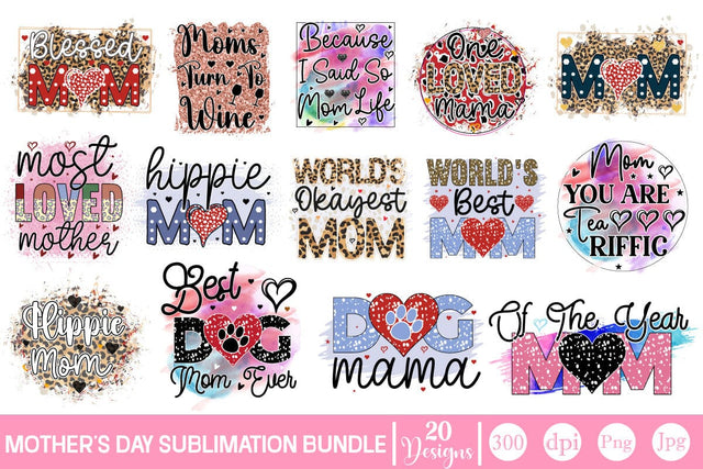 Mother's Day Sublimation Bundle Sublimation SVGs,Quotes and Sayings,Food & Drink,On Sale, Print & Cut Sublimation DesignPlante 503 
