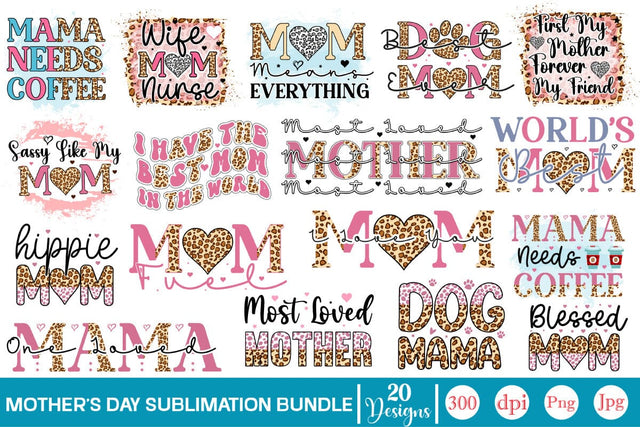 Mother's Day Sublimation Bundle Sublimation SVGs,Quotes and Sayings,Food & Drink,On Sale, Print & Cut Sublimation DesignPlante 503 