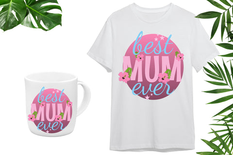 Mother's Day sublimation design png - Best Mom Ever Sublimation LuckyTurtleArt 