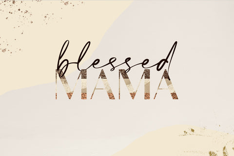 Mother's Day sublimation design png - Blessed Mama Sublimation LuckyTurtleArt 