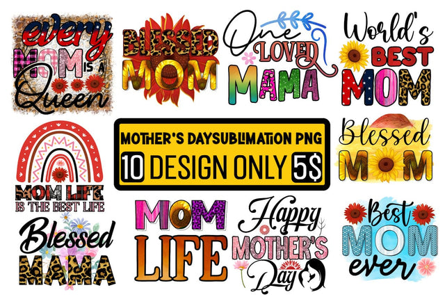 MOther's Day Sublimation Design PNG Bundle,Mom Liffe Sublimation Design, Sublimation PNG, Mother's Day T-shirt Design, Mom SVG Cute File, Mother;s Day Sublimation Bundle Sublimation Insomnia Std 