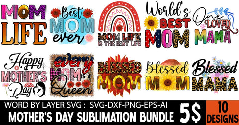 MOther's Day Sublimation Design PNG Bundle,Mom Liffe Sublimation Design, Sublimation PNG, Mother's Day T-shirt Design, Mom SVG Cute File, Mother;s Day Sublimation Bundle Sublimation Insomnia Std 