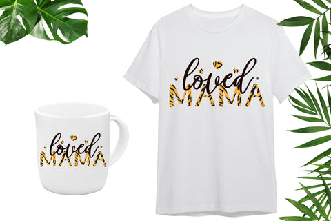 Mother's Day sublimation design png - Loved Mama Sublimation LuckyTurtleArt 