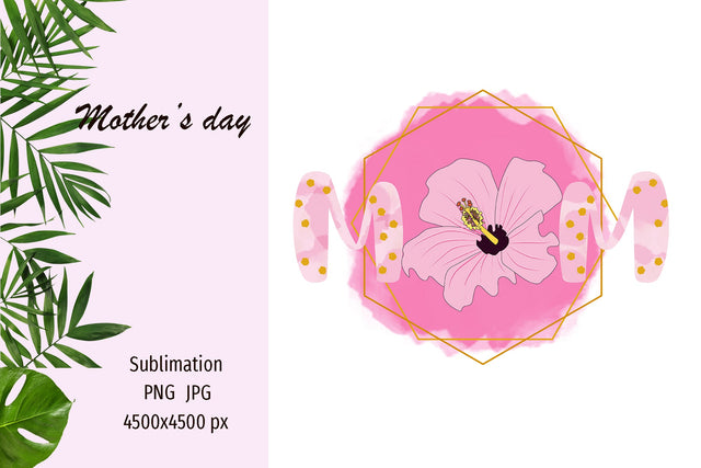 Mother's Day sublimation design png - Mom Sublimation LuckyTurtleArt 