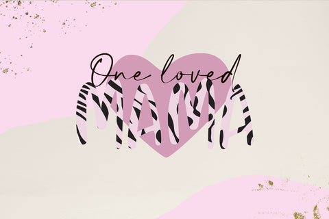 Mother's Day sublimation design png - One Loved Mama Sublimation LuckyTurtleArt 