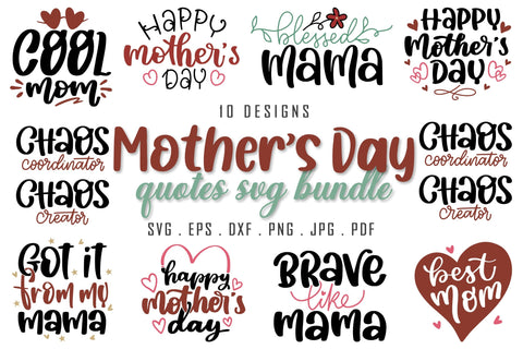 Mother's Day SVG Bundle | Best Mom SVG Bundle | Mom Life SVG SVG dapiyupi store 