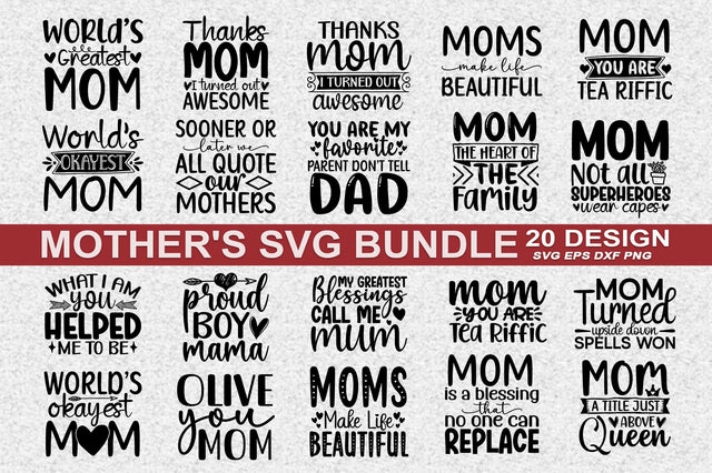 Mother's day SVG Bundle Cut File SVG akazaddesign 