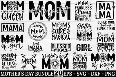 Mother's Day SVG Bundle, Mom quotes bundle SVG FiveStarCrafting 