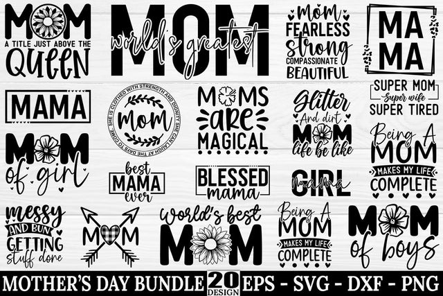 Mother's Day SVG Bundle, Mom quotes bundle SVG FiveStarCrafting 