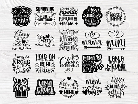 Mothers Day SVG Bundle, Mom Quotes Svg, Cut Files SVG TonisArtStudio 