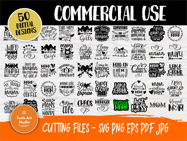 Mothers Day SVG Bundle, Mom Quotes Svg, Cut Files SVG TonisArtStudio 
