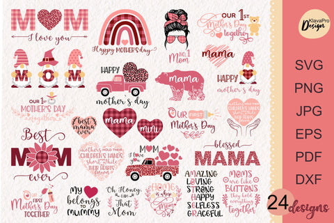Mother's Day SVG Bundle | Mom SVG PNG DXF SVG Klava P 