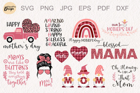 Mother's Day SVG Bundle | Mom SVG PNG DXF SVG Klava P 