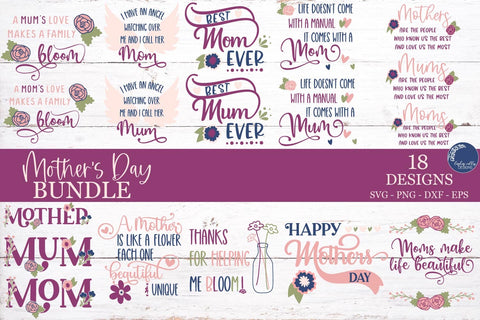 Mother's Day SVG Bundle-Mother SVG-Mom Quotes SVG Bundle SVG Linden Valley Designs 