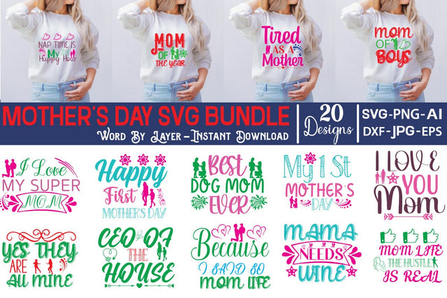 Mother's Day SVG Bundle SVG Cut File SVG Studio Innate 