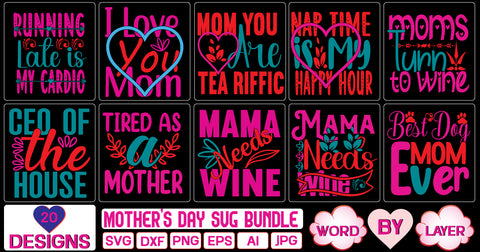 Mother's Day SVG Bundle SVG Cut File SVG Studio Innate 