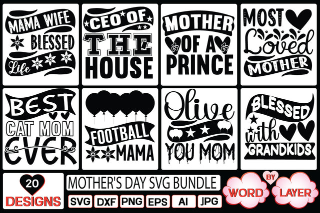 Mother's Day SVG Bundle SVG Cut File SVG Studio Innate 