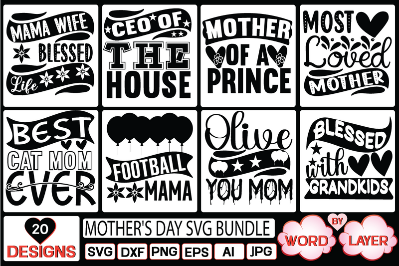 Mother's Day SVG Bundle SVG Cut File SVG Studio Innate 
