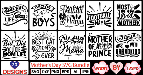 Mother's Day SVG Bundle SVG Cut File SVG Studio Innate 