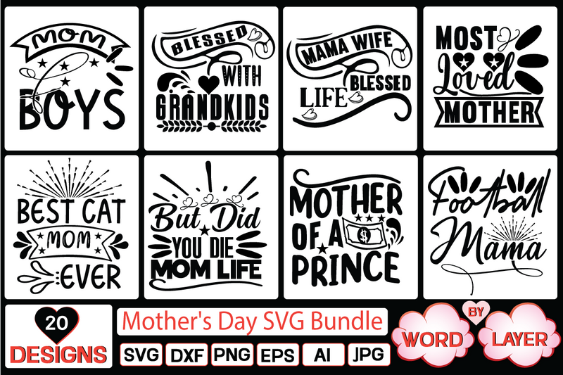 Mother's Day SVG Bundle SVG Cut File SVG Studio Innate 