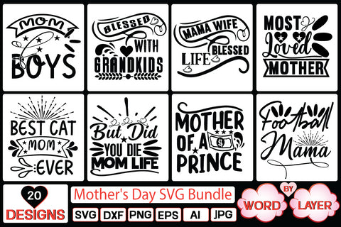 Mother's Day SVG Bundle SVG Cut File SVG Studio Innate 