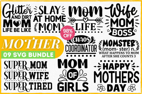 Mother's Day SVG Bundle SVG Designangry 