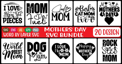 Mother's Day SVG Bundle SVG MStudio 