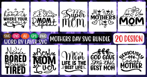 Mother's Day SVG Bundle SVG MStudio 