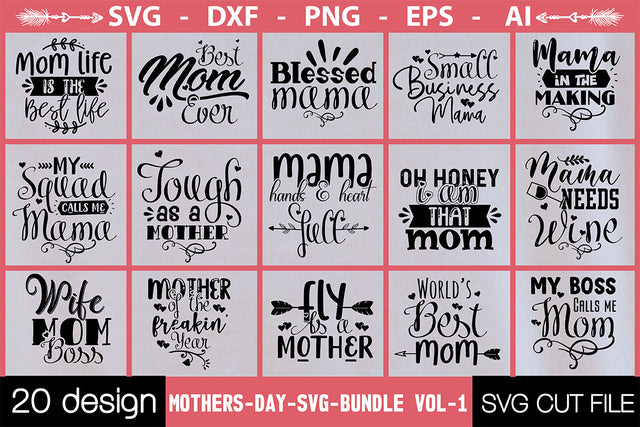 Mothers-Day-SVG-Bundle vol-1 SVG Nbd161 