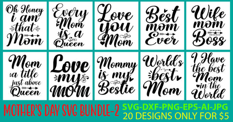 Mother's Day SVG Bundle Vol. 2 SVG Syaman 