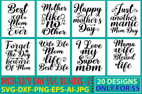 Mother's Day SVG Bundle Vol. 2 SVG Syaman 