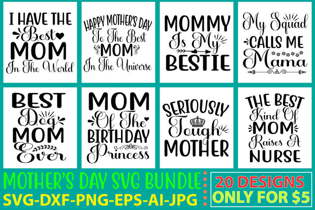 Mother's Day Svg Bundle Vol. 3 SVG Syaman 
