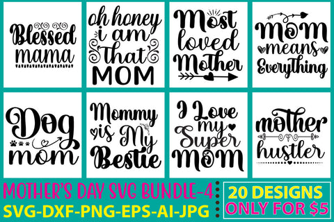 Mother's Day Svg Bundle Vol. 4 SVG Syaman 