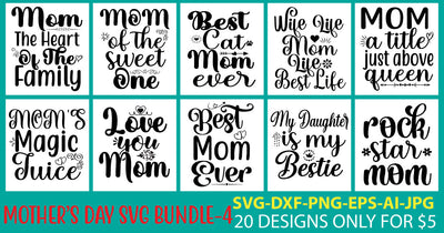 Mother's Day Svg Bundle Vol. 4 SVG Syaman 