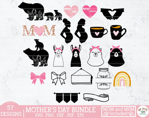Mother's Day SVG bundle,mom svg,mum svg,mom quotes,mom bear SVG Redearth and gumtrees 