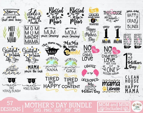 Mother's Day SVG bundle,mom svg,mum svg,mom quotes,mom bear SVG Redearth and gumtrees 