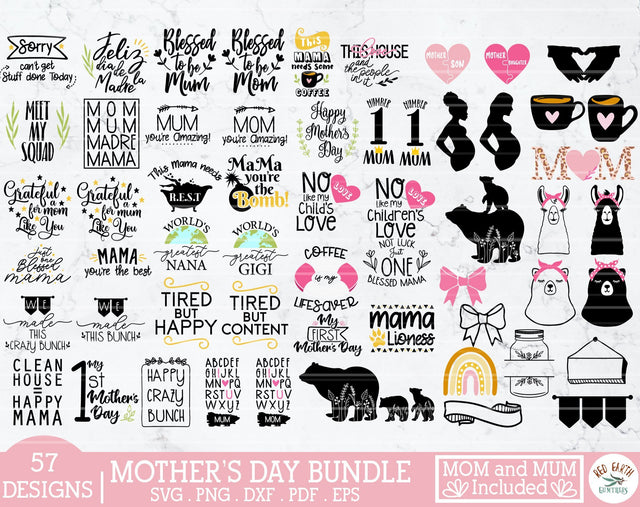Mother's Day SVG bundle,mom svg,mum svg,mom quotes,mom bear SVG Redearth and gumtrees 