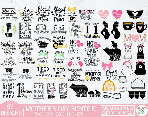 Mother's Day SVG bundle,mom svg,mum svg,mom quotes,mom bear SVG Redearth and gumtrees 