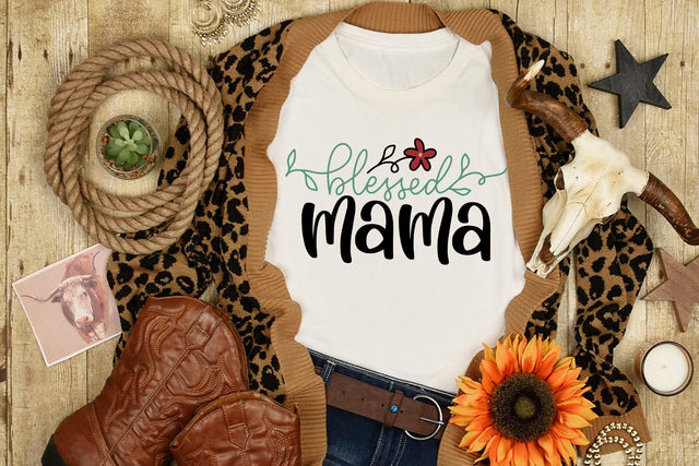 Mother's Day SVG Cut File | Blessed Mama SVG dapiyupi store 