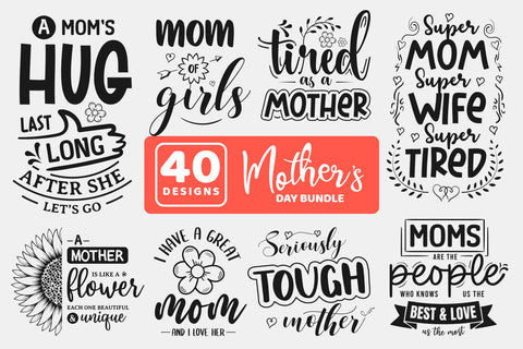 Mothers Day SVG Cut File Bundle SVG futivesvg 