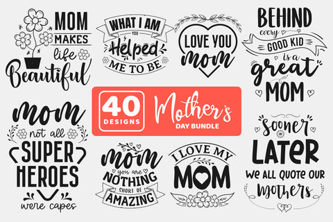 Mothers Day SVG Cut File Bundle SVG futivesvg 
