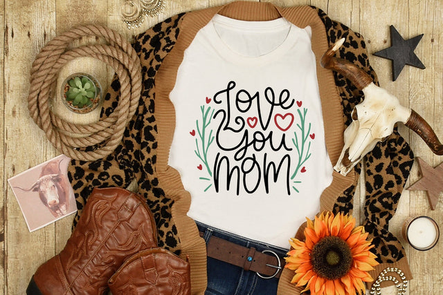 Mother's Day SVG Cut File | Love You Mom SVG dapiyupi store 