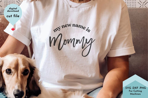 Mother's Day SVG Cut File, My new name is Mommy SVG Lettershapes 