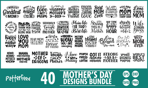 Mother’s Day SVG Designs Bundle SVG PatternFeed8 