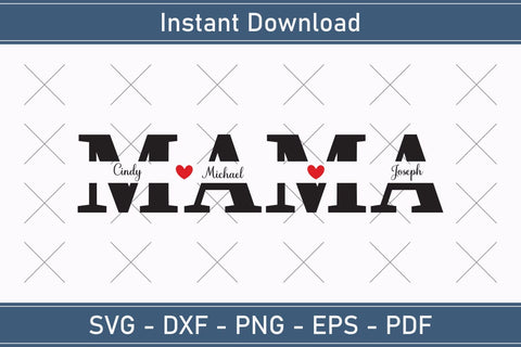 Mother's Day Svg Mom Split Monogram Svg SVG Debashish Barman 