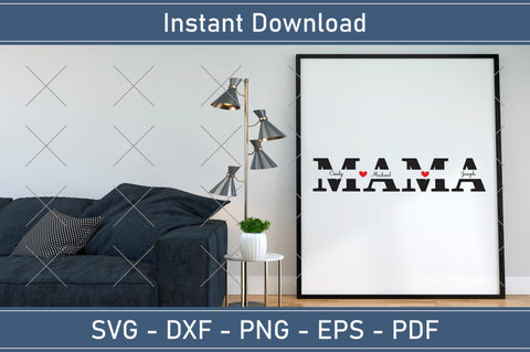 Mother's Day Svg Mom Split Monogram Svg SVG Debashish Barman 