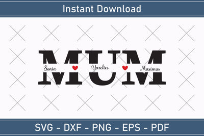 Mother's Day Svg Mom Split Monogram Svg SVG Debashish Barman 